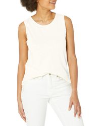 Velvet By Graham & Spencer - Womens Taurus Cotton Slub Wide Strap Tank Top Cami Shirt - Lyst