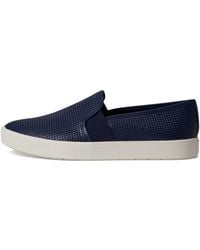 Vince - S Blair Slip On Fashion Sneakers Midnight Blue Perf Leather 5.5 M - Lyst
