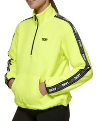 DKNY - Sport Flip Logo Tape Quarter Zip Jacket - Lyst