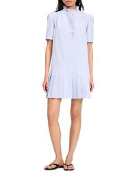 Kate Spade - Seersucker Pleated Shirt Dress - Lyst