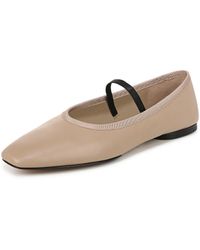 Vince - S Vivian Mary Jane Mary Jane Flat Taupe Clay Leather 10 M - Lyst