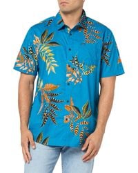 Volcom - Marble Floral Short Sleeve Button Down Hawaiian Shirt - Lyst