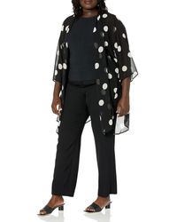 Anne Klein Plus Size Big Dot Chiffon Kimono - Macy's
