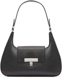 Calvin Klein Becky Monogram Print Shoulder Bag in Black | Lyst