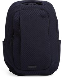 Vera Bradley Microfiber Large Backpack Travel Bag - Blue