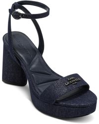 Karl Lagerfeld - Paris Haden Logo Platform Heel Pump - Lyst
