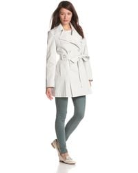 Via Spiga - Double Breasted Belted Spring Trench Coat With Pleating Details - Lyst