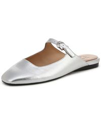 Naturalizer - S Apple Slip On Mary Jane Mule Silver Metallic 9 W - Lyst