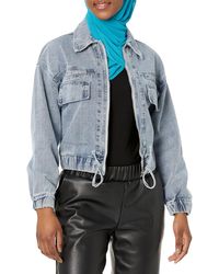 Kendall + Kylie - Kendall + Kylie Zip Up Double Pocket Cropped Jacket - Lyst