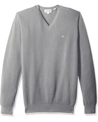 Lacoste Mens 2020 Crew Neck Cotton Pique Crocodile Tonal Sweater 26/% OFF RRP