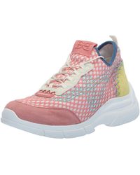 Sam Edelman - Chelsie Sneaker Pink Coral/electric Lime/off White 8.5 Medium - Lyst
