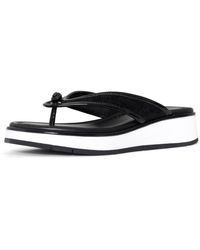 Donald J Pliner - Donald Pliner Klarice Distressed Metallic Wedge Sandal - Lyst