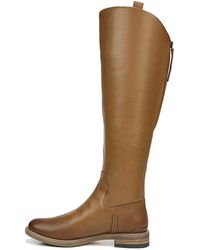 Franco Sarto - S Meyer Knee High Flat Boots Tan Narrow Calf Leather 6.5 M - Lyst