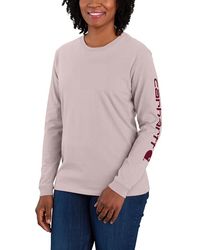 Carhartt - Plus Size Loose Fit Heavyweight Long Logo Sleeve Graphic T-shirt - Lyst