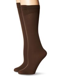 Hanes Silk Reflections Perfect Socks Opaque Trouser - Brown
