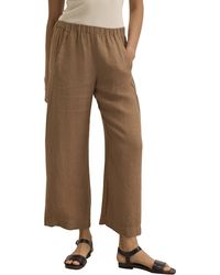 Velvet By Graham & Spencer - Lola Pull On Pants In Woven Linen Material - Lyst