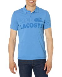 Lacoste - Contemporary Collection's Short Sleeve Regular Fit Graphic Petit Pique Polo Shirt - Lyst