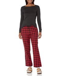 Amazon Essentials Lightweight Flannel Pajama Set - Red