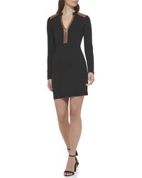 Guess - Sheath With Zip Up Neck Dress - Lyst
