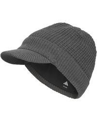 adidas - Griggs Knit Brimmer Standard Fit Beanie Warm Fleece Lined Winter Style With Visor - Lyst