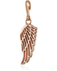 ALEX AND ANI Wing Charm 14kt Rose Gold Plated - Brown