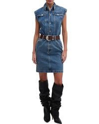Ronny Kobo - Carlyle Sleeveless Denim Bodysuit - Lyst