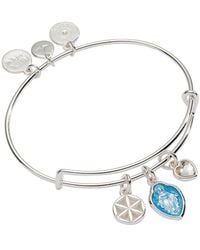 ALEX AND ANI - Faith And Family Mother Mary Charm Bangle - Lyst