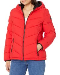 Calvin Klein - Quilted Down Jacket With Removable Faux Fur Trimmed Hood - Lyst