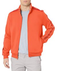 supreme classic logo taping track jacket red