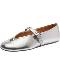 COACH - Sculpted C Metallic Leather Soft Mary Jane - Lyst