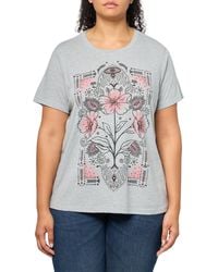 Lucky Brand - Embellished Floral Frame Classic Crew - Lyst