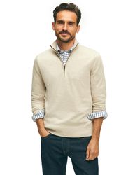 Brooks Brothers - Regular Fit Supima Cotton Long Sleeve Half-zip Sweater - Lyst