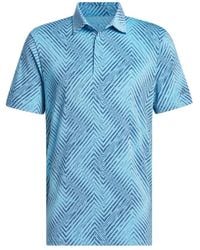 adidas - Golf Men's Ultimate365 All Over Print Short Sleeve Polo - Iu4390, Semi Blue Burst/preloved Ink, Sm - Lyst