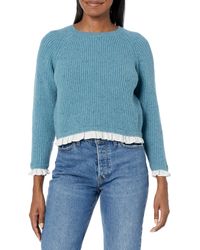 MILLY - Rent The Runway Pre-loved Shirting Trim Knit Sweater - Lyst