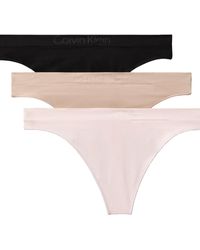 Calvin Klein - Bonded Flex Seamless 3-pack Mid Rise Thong - Lyst