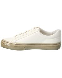 Vince - S Fulton Dipped Lace Up Sneaker Ivory Smoke Leather 7.5 M - Lyst