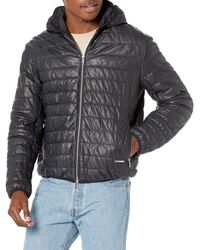Emporio Armani - A | X Armani Exchange Quilted Leather Puffer Jacket - Lyst