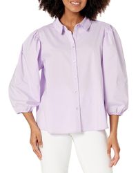 Nanette Lepore - Cotton Poplin Blousson Sleeve Shirt - Lyst