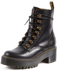Dr. Martens - Leona Vintage Smooth Leather Heeled Boots - Lyst