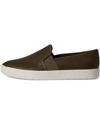 Vince - S Blair Slip On Fashion Sneakers Olive Green Perf Leather 5 M - Lyst