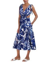 BCBGMAXAZRIA - V Neck Sleeveless Open Back A Line Maxi Dress - Lyst