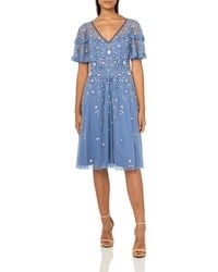 Adrianna Papell - Beaded Midi Dress - Lyst
