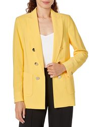 Anne Klein - Faux Double Breasted Jacket With Patch P - Lyst