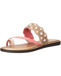 Kenneth Cole - Reaction Spring X Band Scallop Jewel Flat Sandal - Lyst