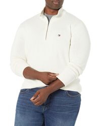 Tommy Hilfiger - Mens Long Sleeve Cotton Quarter Zip Pullover Sweater - Lyst