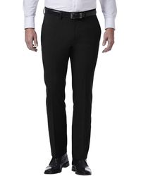 Kenneth Cole - Reaction Stretch Heather Tic Slim Fit Flat Front Dress Pant - Lyst