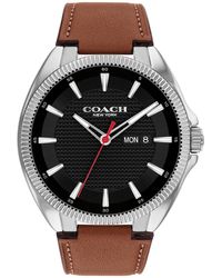 COACH - 3h Quartz Watch With Day Date Window - Genuine Leather Strap - Water Resistant 3 Atm/30 Meters - Premium Fashion Timepiece For - Lyst