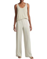 Vince - S Shiny Zip Trim Wide Leg Pull On - Lyst