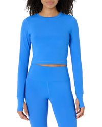 Amazon Essentials - Active Formflex Buttery Soft Long Sleeve Slim Fit Crop Layering Workout Top - Lyst