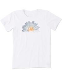 Life Is Good. - Standard Crusher Graphic T-shirt Watercolor Daisy Birds - Lyst